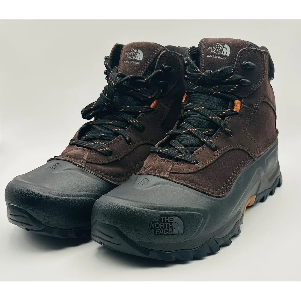 The North Face Snowfuse Waterproof Boots Mens 11 Coffee Brown TNF Black NEW